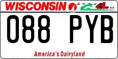 WI license plate 088PYB