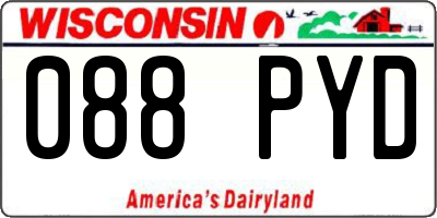 WI license plate 088PYD