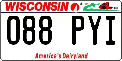 WI license plate 088PYI