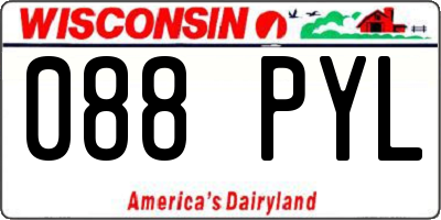 WI license plate 088PYL