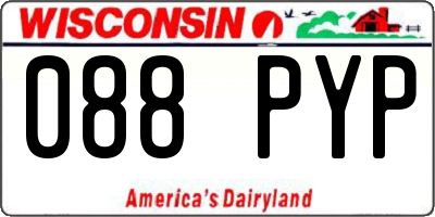WI license plate 088PYP