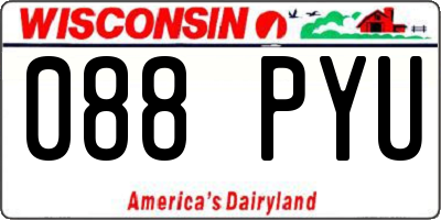 WI license plate 088PYU