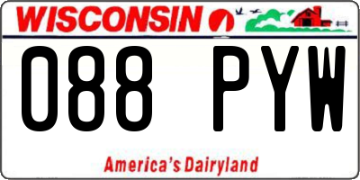 WI license plate 088PYW