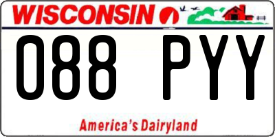WI license plate 088PYY