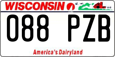 WI license plate 088PZB