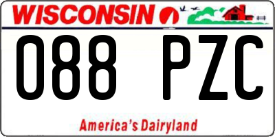 WI license plate 088PZC