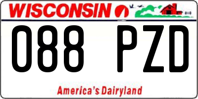 WI license plate 088PZD