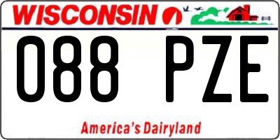 WI license plate 088PZE