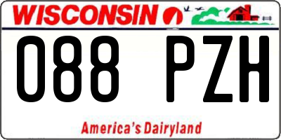 WI license plate 088PZH