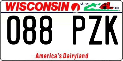 WI license plate 088PZK