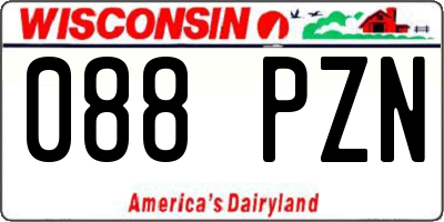 WI license plate 088PZN