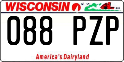 WI license plate 088PZP