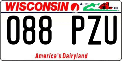 WI license plate 088PZU