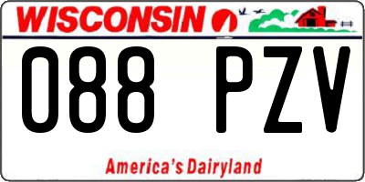 WI license plate 088PZV