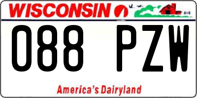WI license plate 088PZW