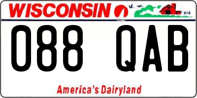 WI license plate 088QAB