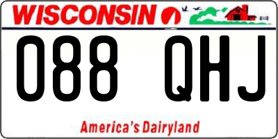 WI license plate 088QHJ