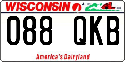 WI license plate 088QKB