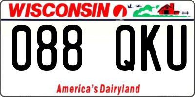 WI license plate 088QKU