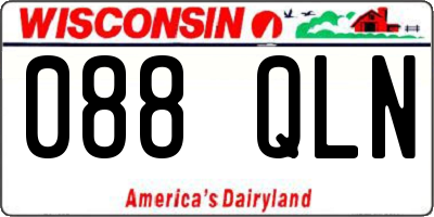 WI license plate 088QLN
