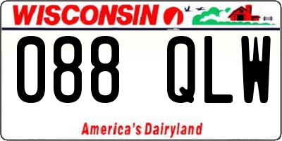 WI license plate 088QLW