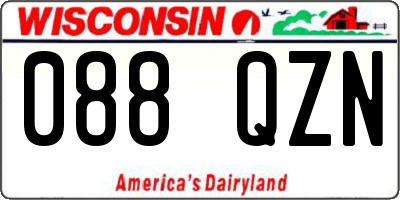 WI license plate 088QZN