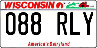 WI license plate 088RLY