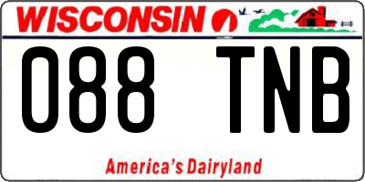 WI license plate 088TNB
