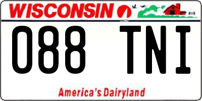 WI license plate 088TNI