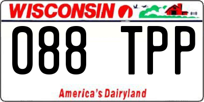 WI license plate 088TPP
