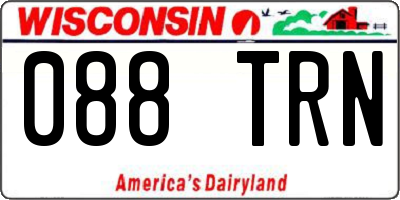 WI license plate 088TRN