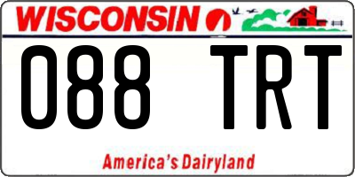 WI license plate 088TRT