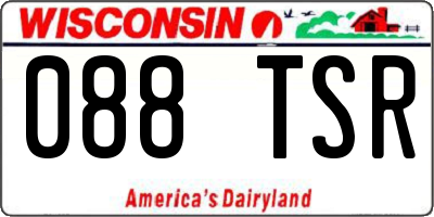WI license plate 088TSR
