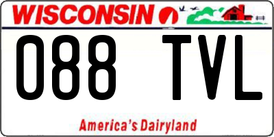 WI license plate 088TVL