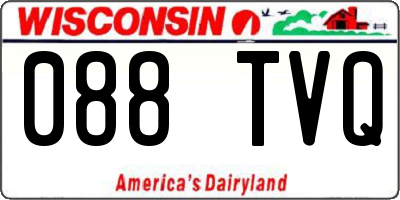 WI license plate 088TVQ