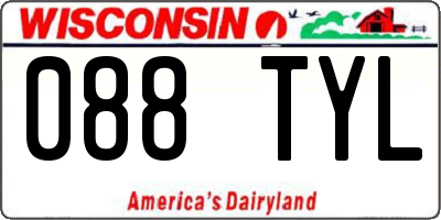 WI license plate 088TYL