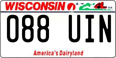 WI license plate 088UIN