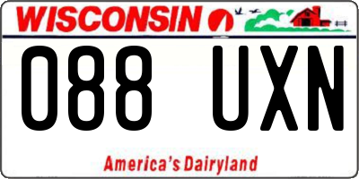 WI license plate 088UXN