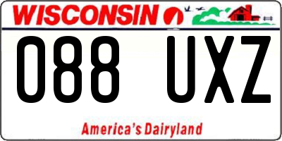 WI license plate 088UXZ