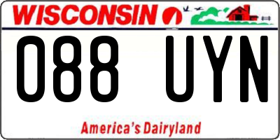 WI license plate 088UYN