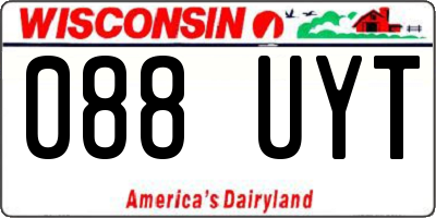 WI license plate 088UYT