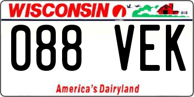 WI license plate 088VEK