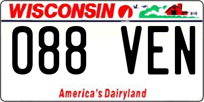 WI license plate 088VEN