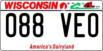 WI license plate 088VEO