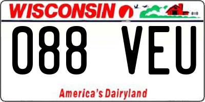 WI license plate 088VEU