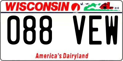 WI license plate 088VEW
