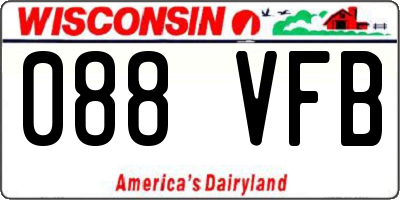 WI license plate 088VFB