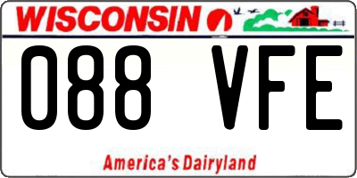 WI license plate 088VFE