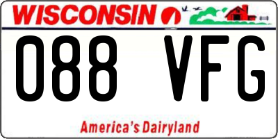 WI license plate 088VFG