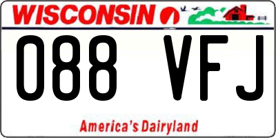 WI license plate 088VFJ